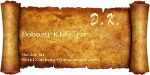 Dobozy Klára névjegykártya