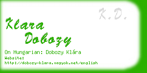 klara dobozy business card